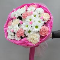 Букет с хризантемами и гвоздиками с доставкой в Челябинске