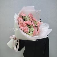 Букет из гвоздик и альстромерий с доставкой в Челябинске