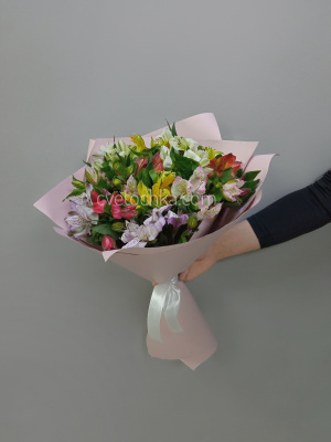 Акция! 15 мини альстромерий микс