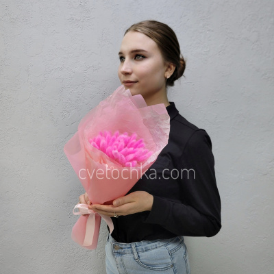 Букет сухоцветов с лагурусом №16. Цвет на выбор