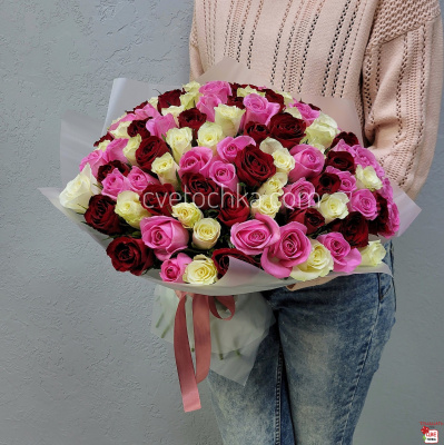 Букет из 101 мини розы с доставкой в Челябинске 