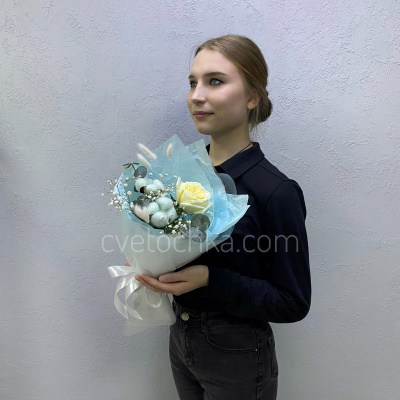 "Звездочка" букет-комплимент с розой