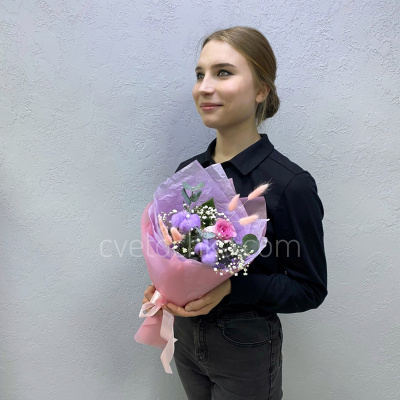 "Звездочка" букет-комплимент с розой