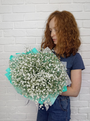 "Белое облако" букет из белой гипсофилы