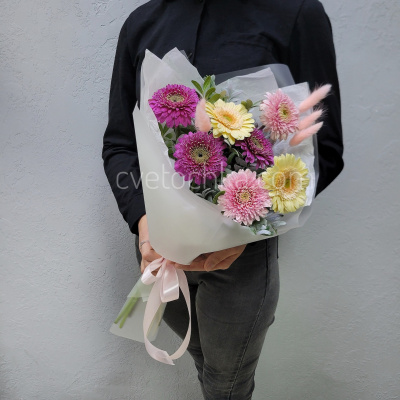 Букет из 7 гербер мини