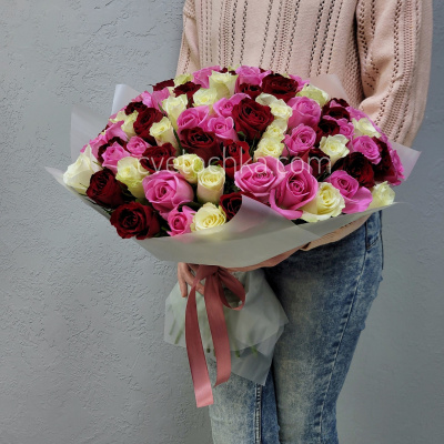 Букет из 101 мини розы