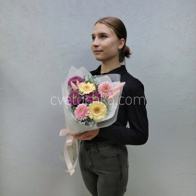 Букет из 7 гербер мини