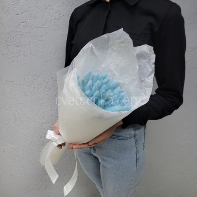 Букет сухоцветов с лагурусом №16. Цвет на выбор