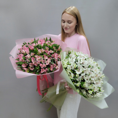 Букет из 35 альстромерий. Цвет на выбор