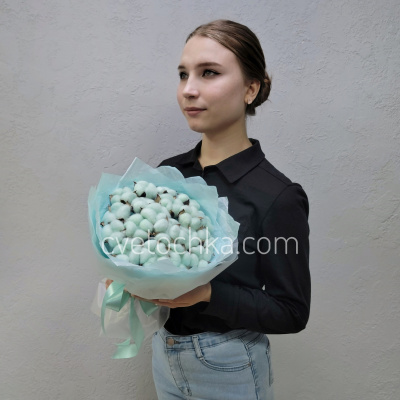 Букет из хлопка. Цвет на выбор