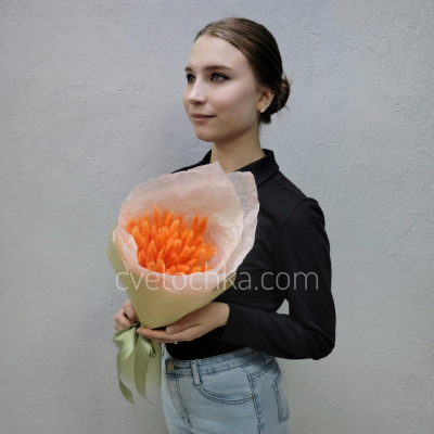 Букет сухоцветов с лагурусом №16. Цвет на выбор