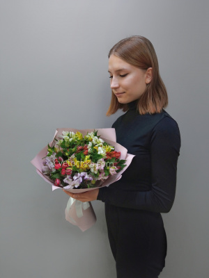 Акция! 15 мини альстромерий микс